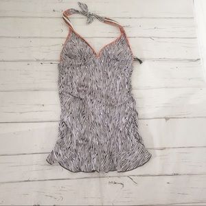 Kenneth Cole Reaction Brown White Bathing Suit Size Small